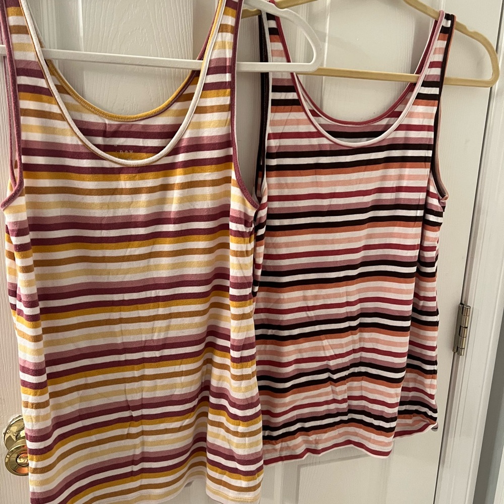 A new day - set of 2 striped tank tops XXL